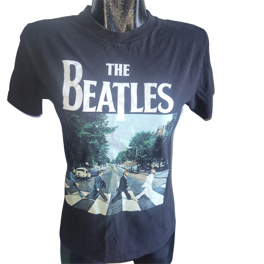 The Beatles Black Graphic T-Shirt Size S